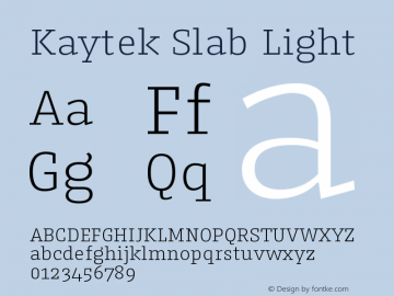 Kaytek Slab Light Version 1.00图片样张