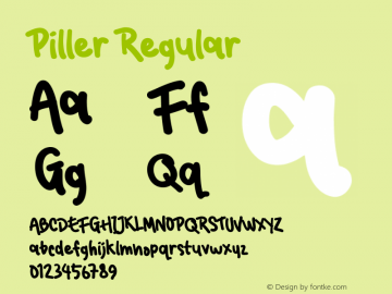 Piller Version 001.000 Font Sample