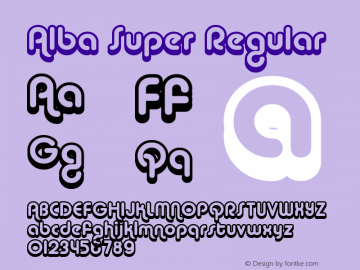 Alba Super Regular Macromedia Fontographer 4.1.3 1/22/01 Font Sample