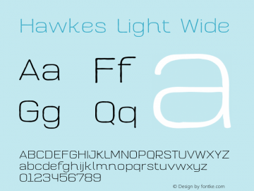 Hawkes Light Wide Version 1.000;hotconv 1.0.109;makeotfexe 2.5.65596图片样张
