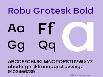 Robu Grotesk Regular Version 1.000;PS 001.000;hotconv 1.0.88;makeotf.lib2.5.64775图片样张