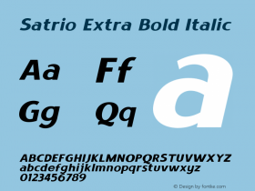 Satrio Extra Bold Italic Version 1.000图片样张