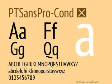 ☞PT Sans Pro Condensed Version 1.000;com.myfonts.paratype.pt-sans-pro.condensed.wfkit2.3ume Font Sample
