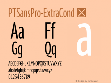 ☞PT Sans Pro Extra Condensed Version 1.000;com.myfonts.paratype.pt-sans-pro.extra-condensed.wfkit2.3umc Font Sample