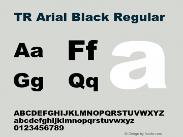 TR Arial Black Regular Version 2.20图片样张