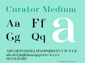 Curator-Medium Version 1.000;PS 001.000;hotconv 1.0.88;makeotf.lib2.5.64775 Font Sample