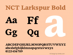 NCTLarkspur-Bold Version 1.000 Font Sample