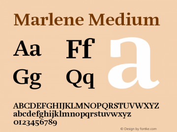 Marlene-Medium Version 1.000图片样张