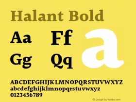 Halant Bold Version 1.101;PS 1.0;hotconv 1.0.78;makeotf.lib2.5.61930; ttfautohint (v1.1) -l 8 -r 50 -G 200 -x 14 -D latn -f deva -w gGD -W -c图片样张
