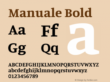 Manuale Bold Version 0.075 Font Sample