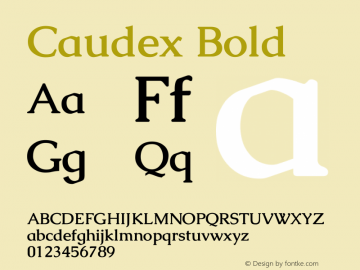 Caudex Bold Version 1.01 Font Sample
