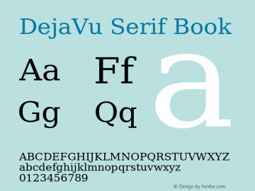 DejaVu Serif Version 2.29 Font Sample