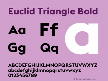EuclidTriangle-Bold Version 3.001图片样张