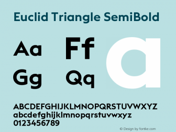 EuclidTriangle-SemiBold Version 3.001图片样张