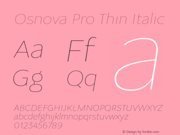 OsnovaProThin-Italic Version 1.000图片样张