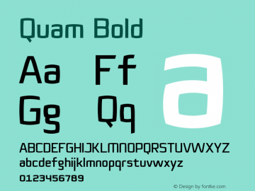 Quam-Bold 1.000 Font Sample