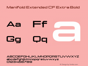 Manifold Extended CF Extra Bold Version 4.000;PS 004.000;hotconv 1.0.88;makeotf.lib2.5.64775图片样张