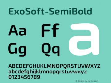 ☞Exo Soft Semi Bold Version 1.001;PS 001.001;hotconv 1.0.70;makeotf.lib2.5.58329;com.myfonts.easy.ndiscovered.exo-soft.semi-bold.wfkit2.version.4p91图片样张