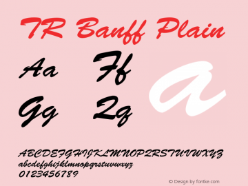 TR Banff Plain 001.003 Font Sample