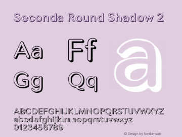 SecondaRound-Shadow2 Version 1.12          UltraPrecision Font Font Sample