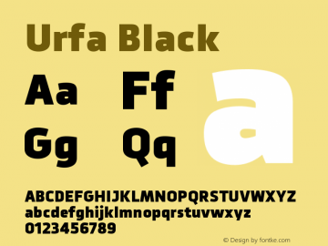 Urfa-Black Version 1.000 | wf-rip DC20190530 Font Sample