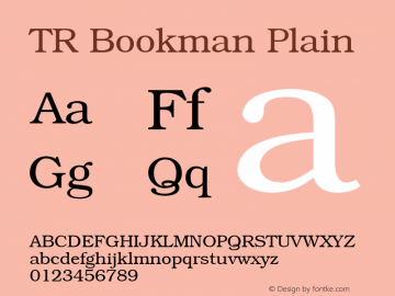 TR Bookman Plain 001.003图片样张