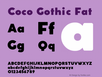 CocoGothic-Fat Version 2.001 Font Sample