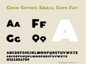 Coco Gothic Small Caps Fat Version 2.001 Font Sample