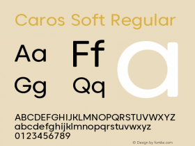 Caros Soft Version 1.000 Font Sample