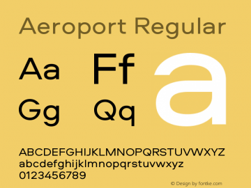 Aeroport Version 2.000 Font Sample
