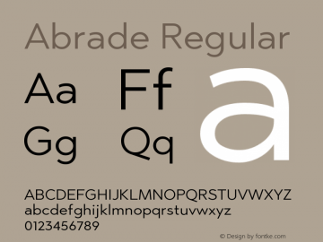 Abrade-Regular Version 1.000;com.myfonts.easy.greyscale-type.abrade.book.wfkit2.version.4pJz Font Sample