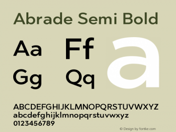Abrade-SemiBold Version 1.000;com.myfonts.easy.greyscale-type.abrade.medium.wfkit2.version.4pJb Font Sample