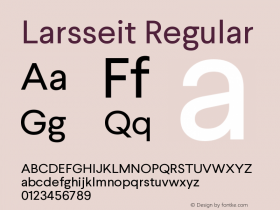 Larsseit Version 1.000;PS 001.001;hotconv 1.0.56 Font Sample