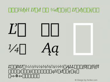 Charter Ext BT Italic Extension Version 1.01 emb4-OT图片样张