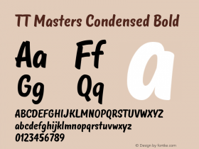 TTMastersCondensed-Bold Version 1.000图片样张