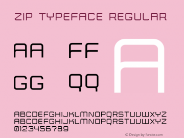 Zip Typeface Version 1.0图片样张