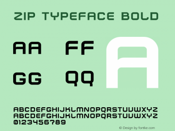 Zip Typeface Bold Version 1.0图片样张