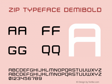 Zip Typeface DemiBold Version 1.0图片样张