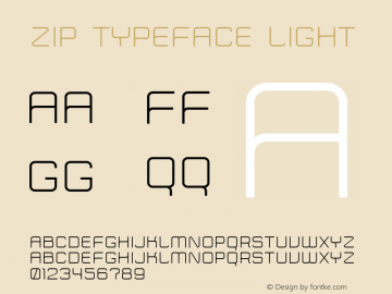 Zip Typeface Light Version 1.0图片样张