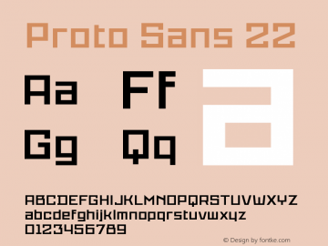 ProtoSans22 Version 001.001图片样张