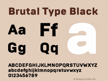 BrutalType-Black Version 1.001;com.myfonts.brownfox.brutal-type.black.wfkit2.47YQ图片样张