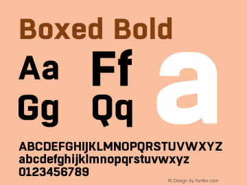 BoxedRegular-Bold Version 1.000图片样张