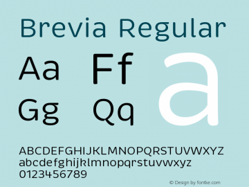 Brevia-Regular Version 1.000图片样张