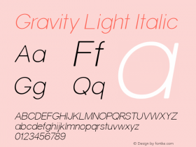 Gravity Light Italic 1图片样张