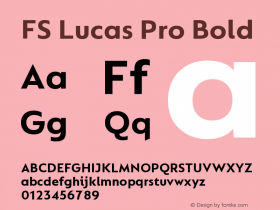 FSLucasPro-Bold Version 1.001 Font Sample