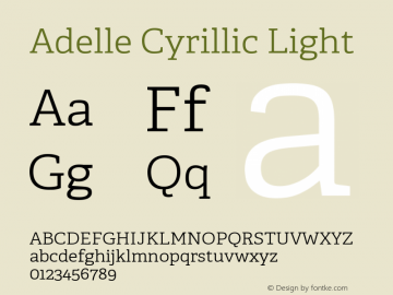 Adelle Cyrillic Light Version 2.000图片样张