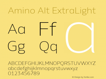 Amino Alt ExtraLight Version 2.01 : 2013;com.myfonts.cadson-demak.amino.alt-extra-light.wfkit2.41JP图片样张