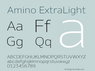 Amino ExtraLight Version 2.01 : 2013;com.myfonts.cadson-demak.amino.extra-light.wfkit2.41JY图片样张