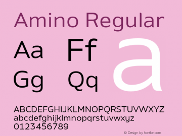 Amino Regular Version 2.01 : 2013;com.myfonts.cadson-demak.amino.regular.wfkit2.41JL图片样张