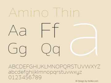 Amino Thin Version 2.01 : 2013;com.myfonts.cadson-demak.amino.thin.wfkit2.41K5图片样张
